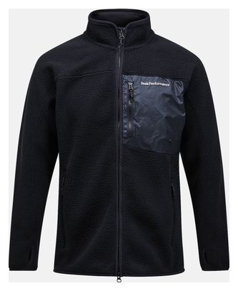 Forro polar para hombre Peak Performance Pile Negro