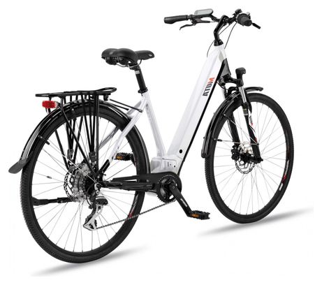 BH Atom City Wave Hybrid City Bike Shimano Acera 8S 500 Wh 700 mm White Black 2020