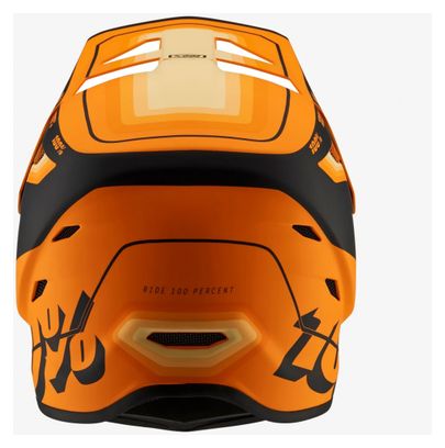 Caltec 100% Status Oranje / Zwart Volgelaats Helm