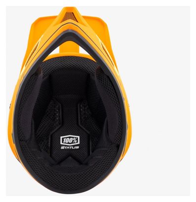 Caltec 100% Status Oranje / Zwart Volgelaats Helm