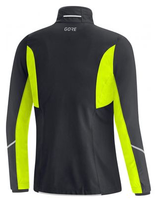 Veste Running Femme Gore Wear R3 Partial Gore-Tex Infinium Noir/Jaune