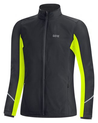 Veste Running Femme Gore Wear R3 Partial Gore-Tex Infinium Noir/Jaune