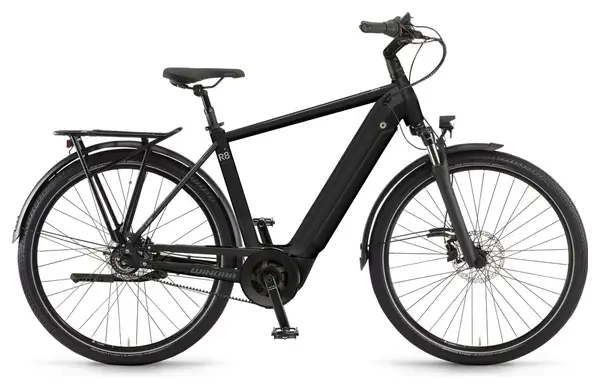 Winora Sinus R8f Shimano Nexus 8S 625 Wh 650b 2021 Bici elettrica da città da uomo Nero