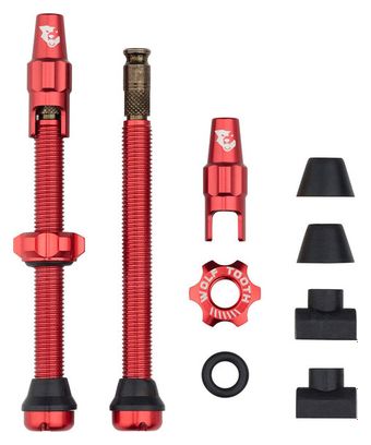 Valves Tubeless Wolf Tooth avec Clik Valve Rouge