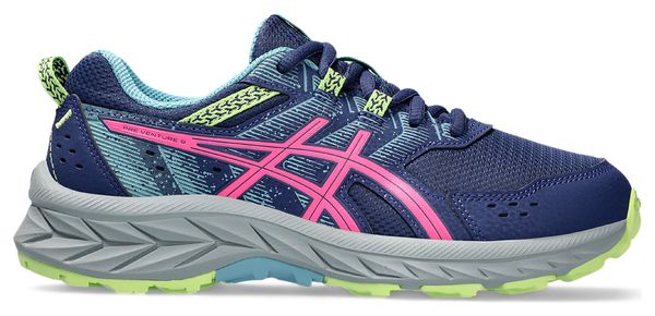 Chaussures de Trail Asics Gel-Venture 9 GS Bleu Rose Vert Enfant