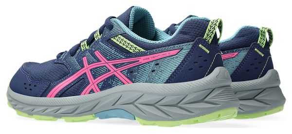Chaussures de Trail Asics Gel-Venture 9 GS Bleu Rose Vert Enfant