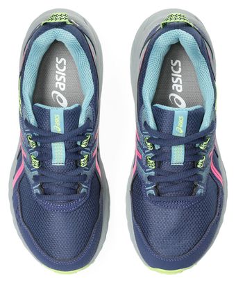 Chaussures Trail Asics Pre Venture 9 GS Bleu Rose Vert Enfant