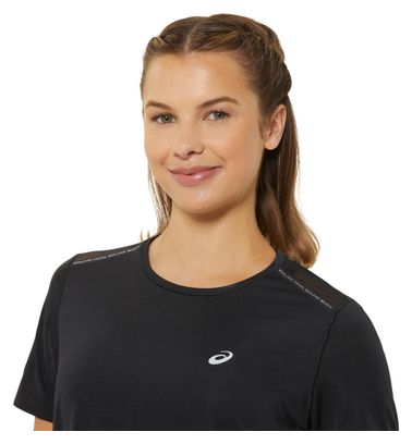 Damen Asics Road Kurzarmtrikot Schwarz