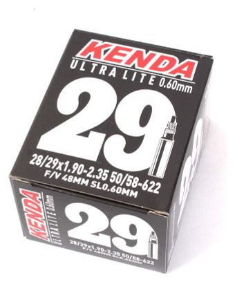Chambre à air de vélo KENDA Ultralite 28/29 pouces x 1 9 -2 35 pouces FV