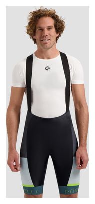 Cuissard court à Bretelles Rogelli Hero II - Homme - Noir/Bleu/Lime