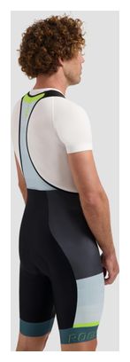 Cuissard court à Bretelles Rogelli Hero II - Homme - Noir/Bleu/Lime