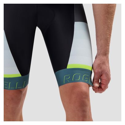 Cuissard court à Bretelles Rogelli Hero II - Homme - Noir/Bleu/Lime