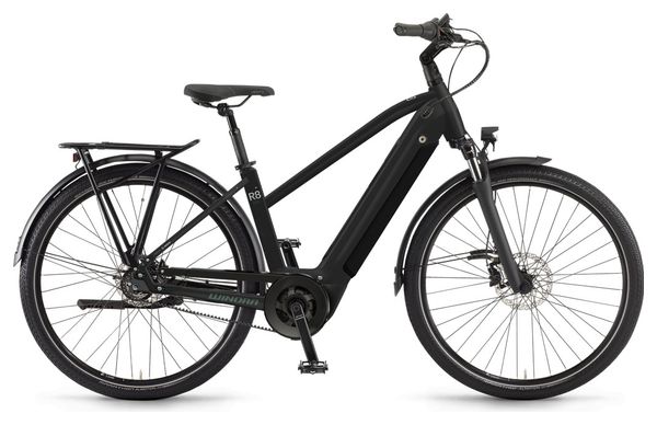 Bicicleta eléctrica de ciudad para mujer Winora Sinus R8f Shimano Nexus 8 V, 625 Wh, 650b, negro, 2021
