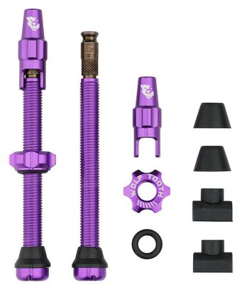 Wolf Tand Tubeless ventielen met Clik ventiel Violet