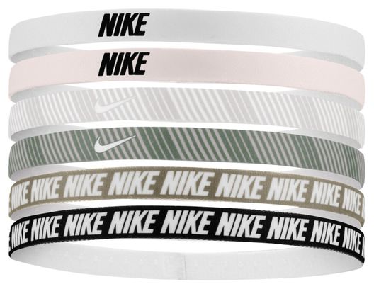 Mini Headbands (x6) Nike Flex Classic Printed Pink/Green