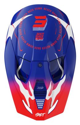 Casque Integral Shot Furious Enfant Beast Bleu Rouge Brillant