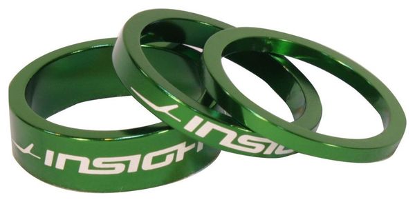 Insight 1-1/8'' x3 Spacers Green