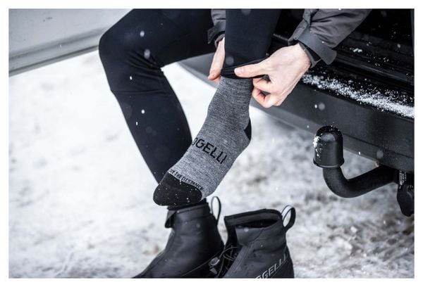 Chaussettes Velo Rogelli Wool - Unisexe - Noir/Gris/Noir