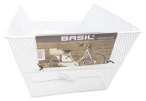 BASIL Panier À Vélo Cento 45 X 31 X 21 Cm Avec Support De Portage - Blanc