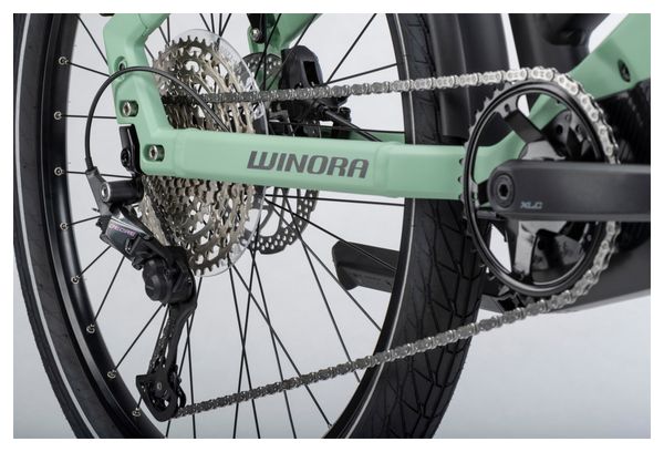 Producto renovado - Winora Yakun 12 Lowstep Shimano Deore 12V 750 Wh 27.5'' Verde Defender 2023 Bicicleta eléctrica de montaña