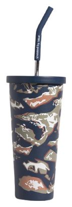 United By Blue Lakeside Camo Water Bottle 24 OZ / 650 ML Blue