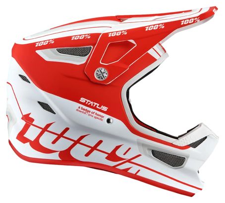 Casque intégral 100% Status Caltec Rouge / Blanc