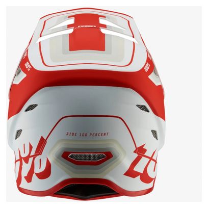 100% Status Caltec Red / White Full Face Helmet