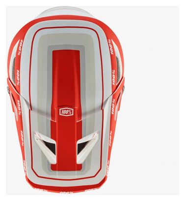 100% Status Caltec Red / White Full Face Helmet