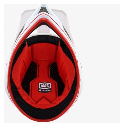 Casque intégral 100% Status Caltec Rouge / Blanc