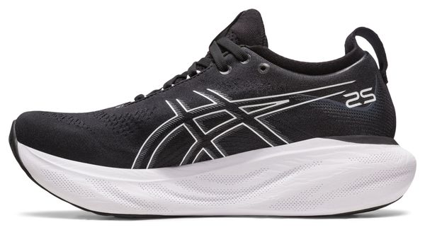 Asics Gel Nimbus 25 Black White Women's Running Shoes