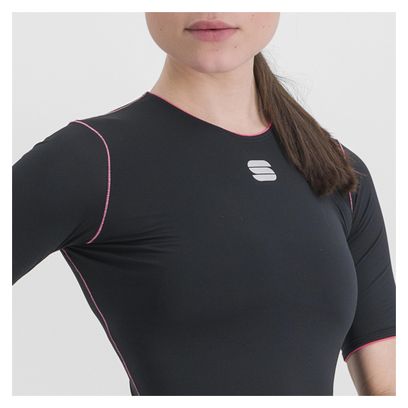 Damesbasislaag Sportful Midweight Zwart met korte mouwen