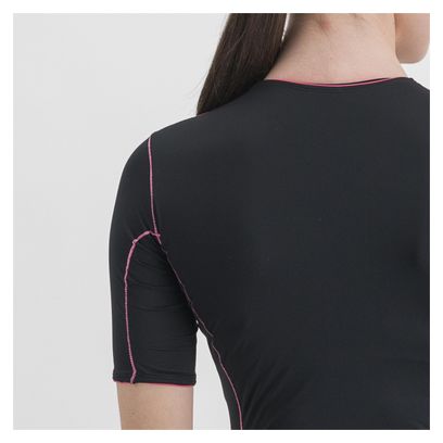 Damesbasislaag Sportful Midweight Zwart met korte mouwen