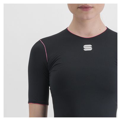 Damesbasislaag Sportful Midweight Zwart met korte mouwen