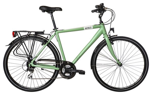 Producto renovado - Bicicleta City Bike Bicicleta George Shimano Acera/Tourney 8V 700 mm Madera Verde