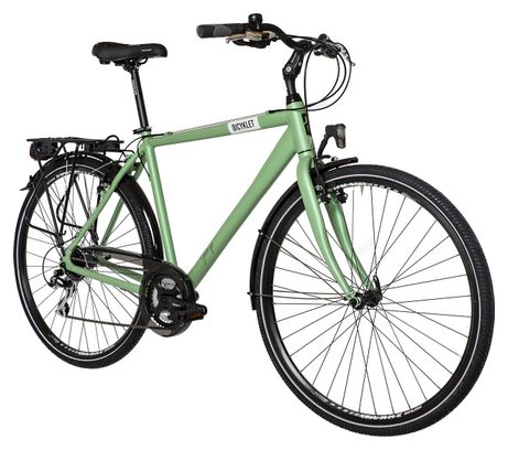 Producto renovado - Bicicleta City Bike Bicicleta George Shimano Acera/Tourney 8V 700 mm Madera Verde