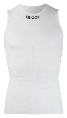 Unisex Sleeveless Mesh Pro Collar Jersey White