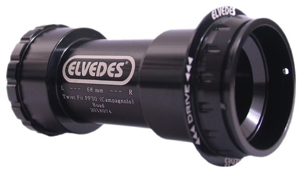 Elvedes Twist Fit PF30 Bottom Bracket for Campagnolo Ultra-Torque Black
