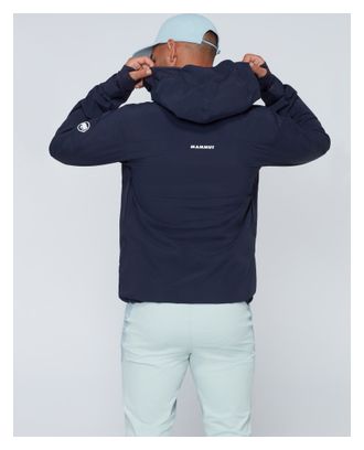 Mammut Crag Hooded Waterproof Jacket for Men, Blue
