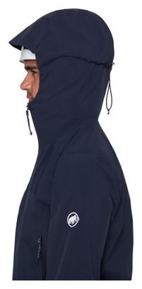 Mammut Crag Hooded Waterproof Jacket for Men, Blue