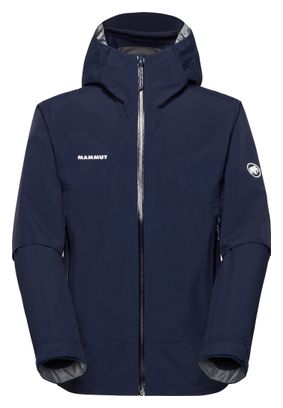 Mammut Crag Hooded Waterproof Jacket for Men, Blue