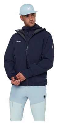 Mammut Crag Hooded Waterproof Jacket for Men, Blue