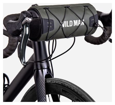 Sacoche de guidon WILD MAN vélo étanche verte