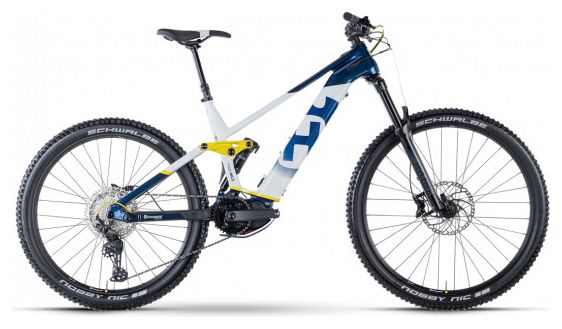 Husqvarna Mountain Cross Electric Full Suspension MTB Shimano Deore 11V  630 Wh 29'' White Blue 2021
