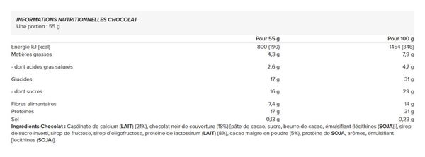 Protein Plus Bar 30% (15x55g) - Powerbar - Chocolat - Barres Protéinées
