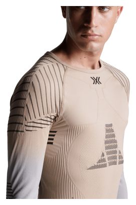 X-Bionic Invent Graphics Langarmtrikot Beige/Grau Männer