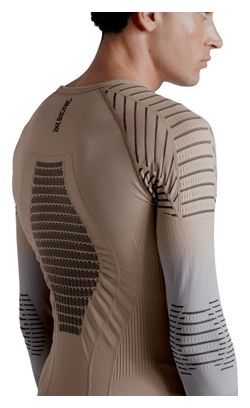 X-Bionic Invent Graphics Langarmtrikot Beige/Grau Männer