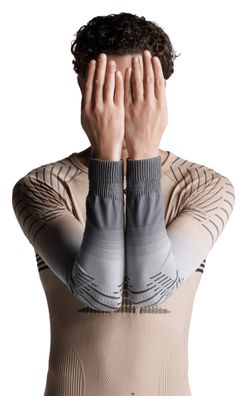 X-Bionic Invent Graphics Langarmtrikot Beige/Grau Männer