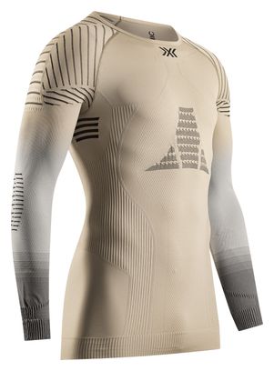 X-Bionic Invent Graphics Langarmtrikot Beige/Grau Männer