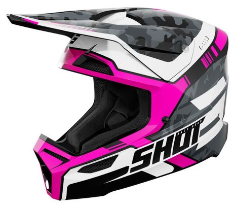Casco integrale Shot Furious Flash rosa brillante