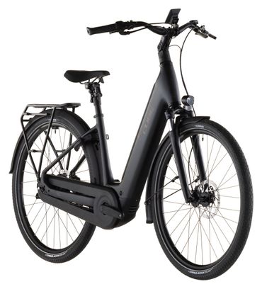 Cube Supreme Hybrid Comfort Pro 600: bici da città elettrica con accesso facilitato, cambio Enviolo, batteria da 600 Wh, ruote da 26", colore grigio, modello 2026